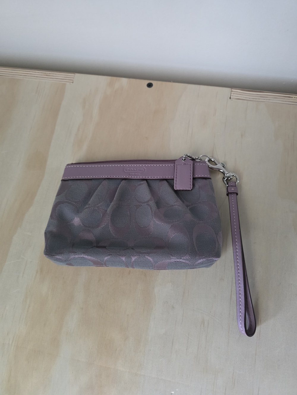 Coach Lilac Signature Wristlet